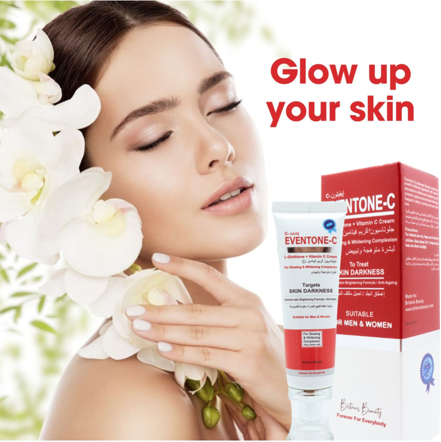 Eventone-C Cream with L Glutathione and Vitamin C: Premier Face Glowing Cream for Radiant, Even-Toned Skin, 30ml